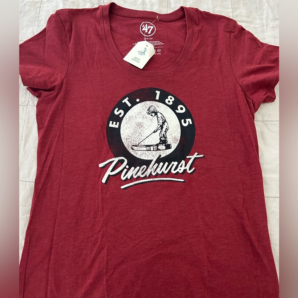 NWT ‘47 Women's Red Pinehurst Graphic Tee, size small